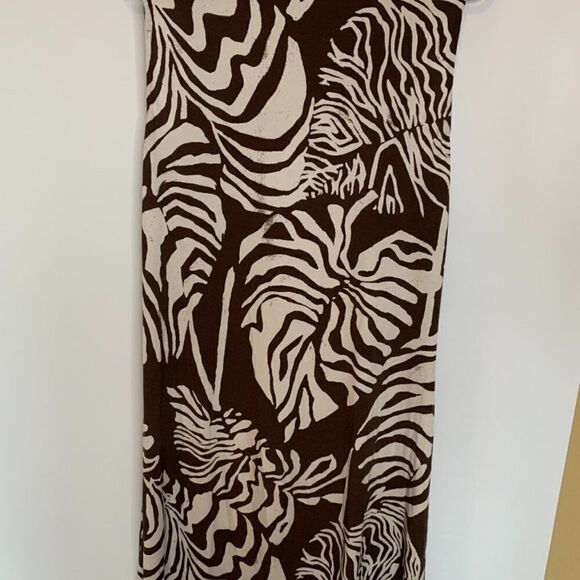 Jones New York Signature Large Leaf Print Midi Dress - Picture 6 of 7